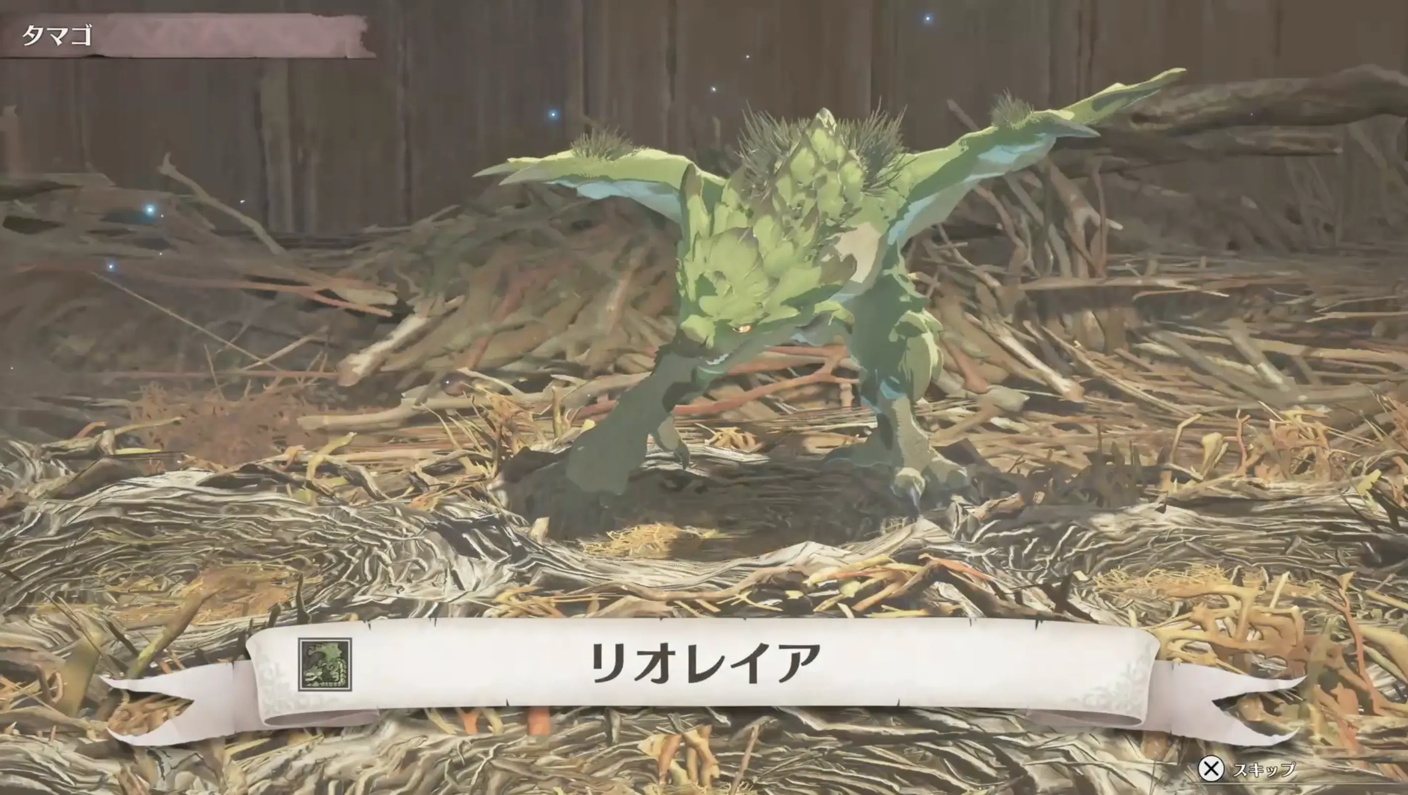 キャンプでリオレイアを孵化させる