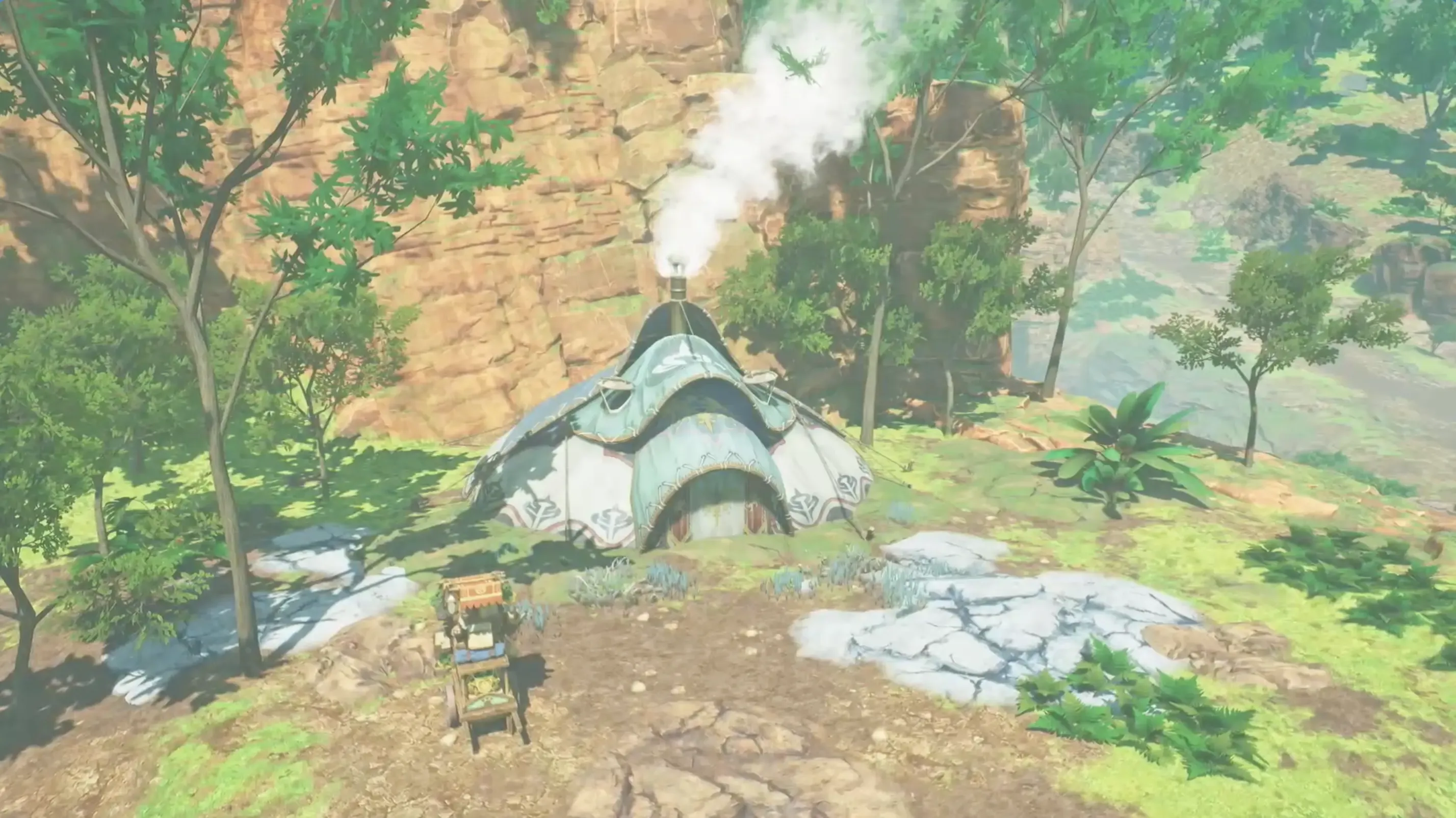 キャンプを設営する