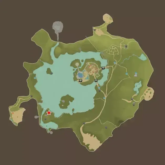 未開の岩窟の場所