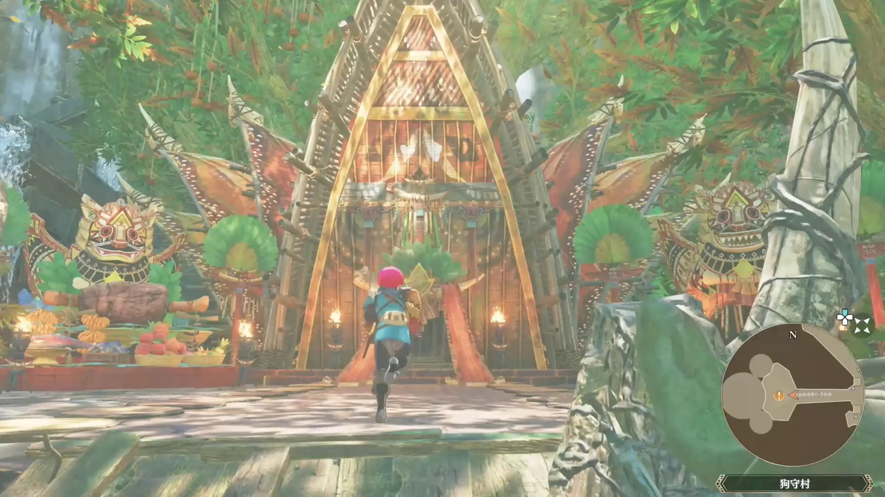 集落に着いたら屋敷へ向かう