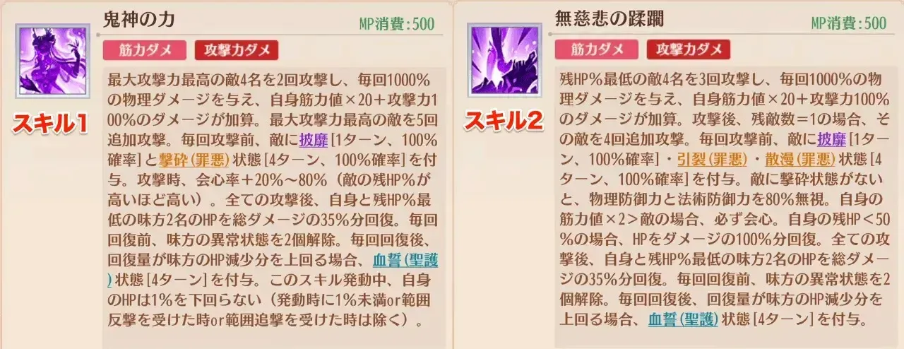 魔呂布のスキル