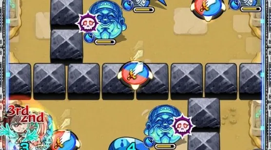 お面はなるべく倒さない