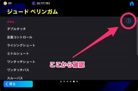 スキル説明確認