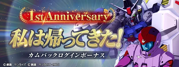 カムバックログインボーナスが開催中
