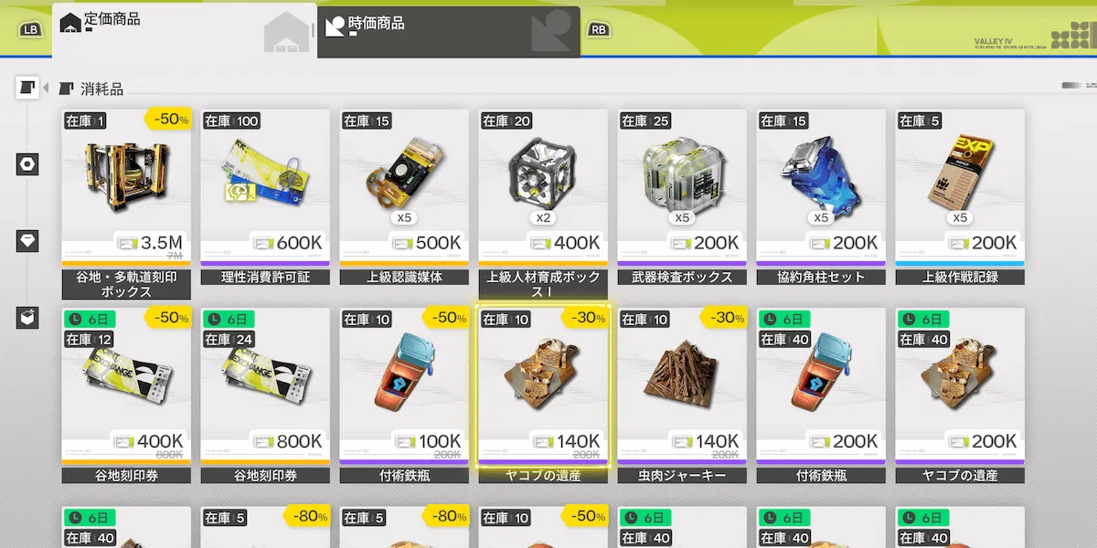 四号谷地の商品取引所