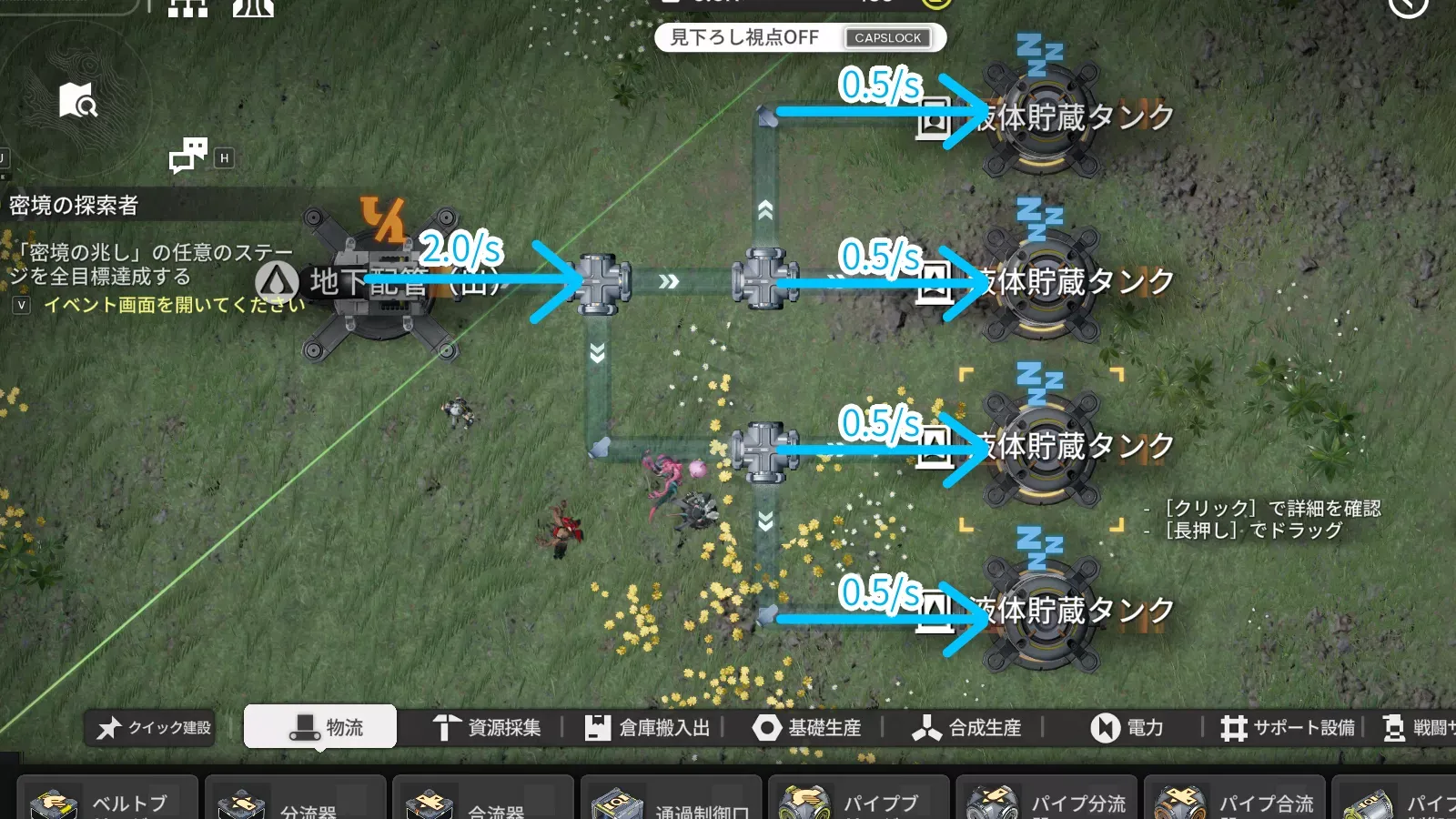 パイプの輸送量