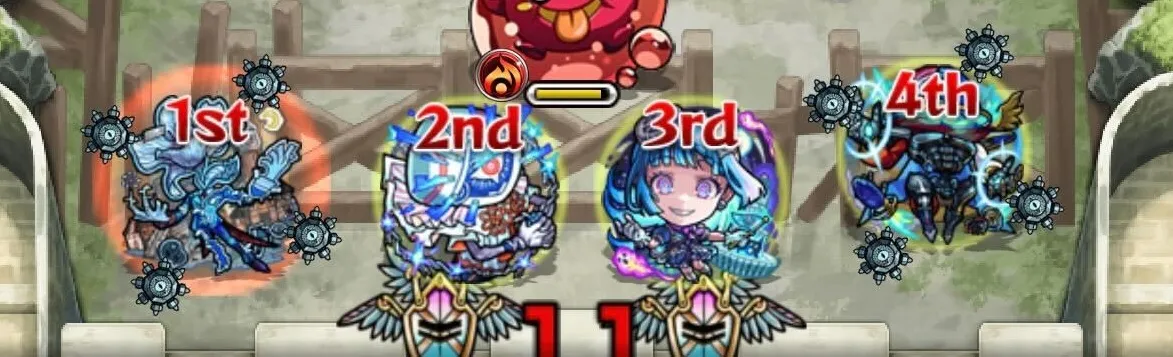 貫通タイプのキャラを編成