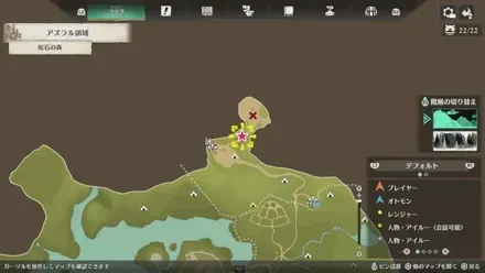 イャンクック亜種の出現場所マップ1