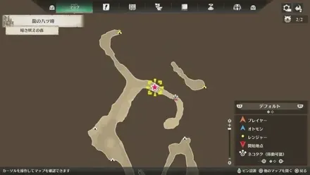 大雷光虫の出現場所マップ1