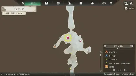 メル・ゼナの出現場所マップ1