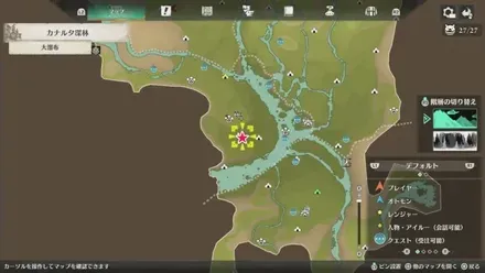 プケプケの出現場所マップ1