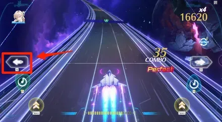 左ノーツボタン