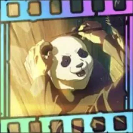 パンダと柱の傷画像