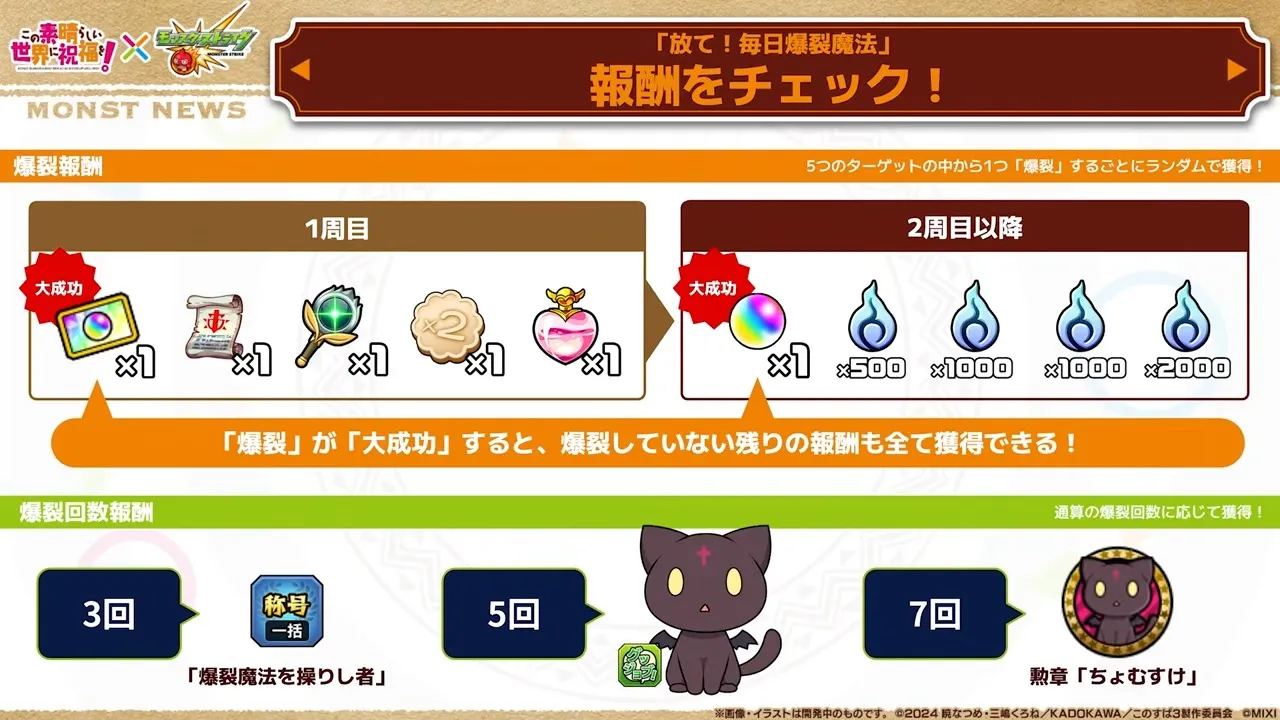 放て!毎日爆裂魔法報酬