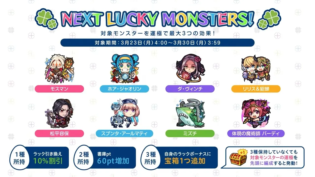 来週のラッキーモンスター