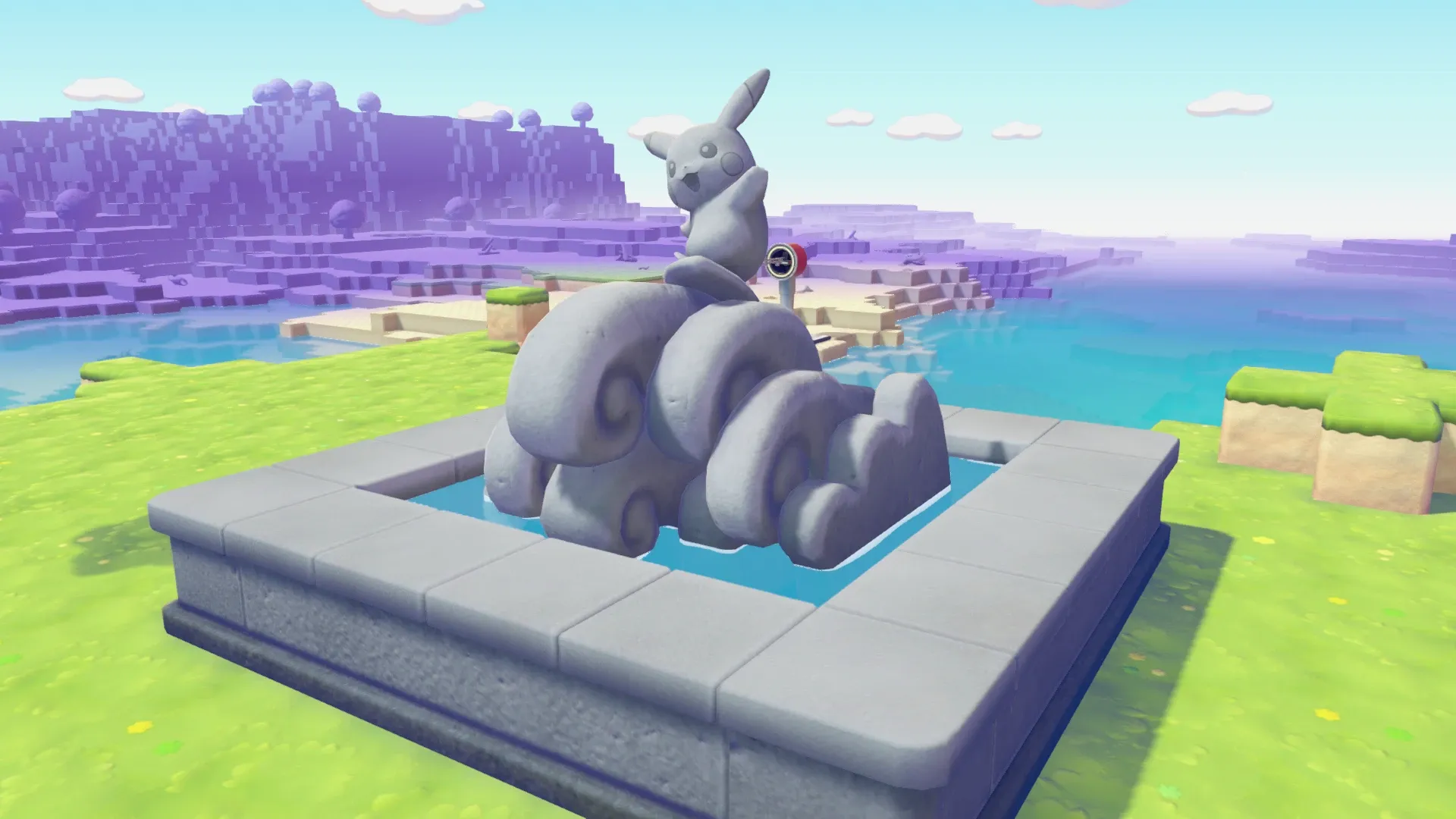 ピカチュウふんすいの完成図