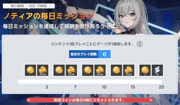 ノティアの毎日ミッション