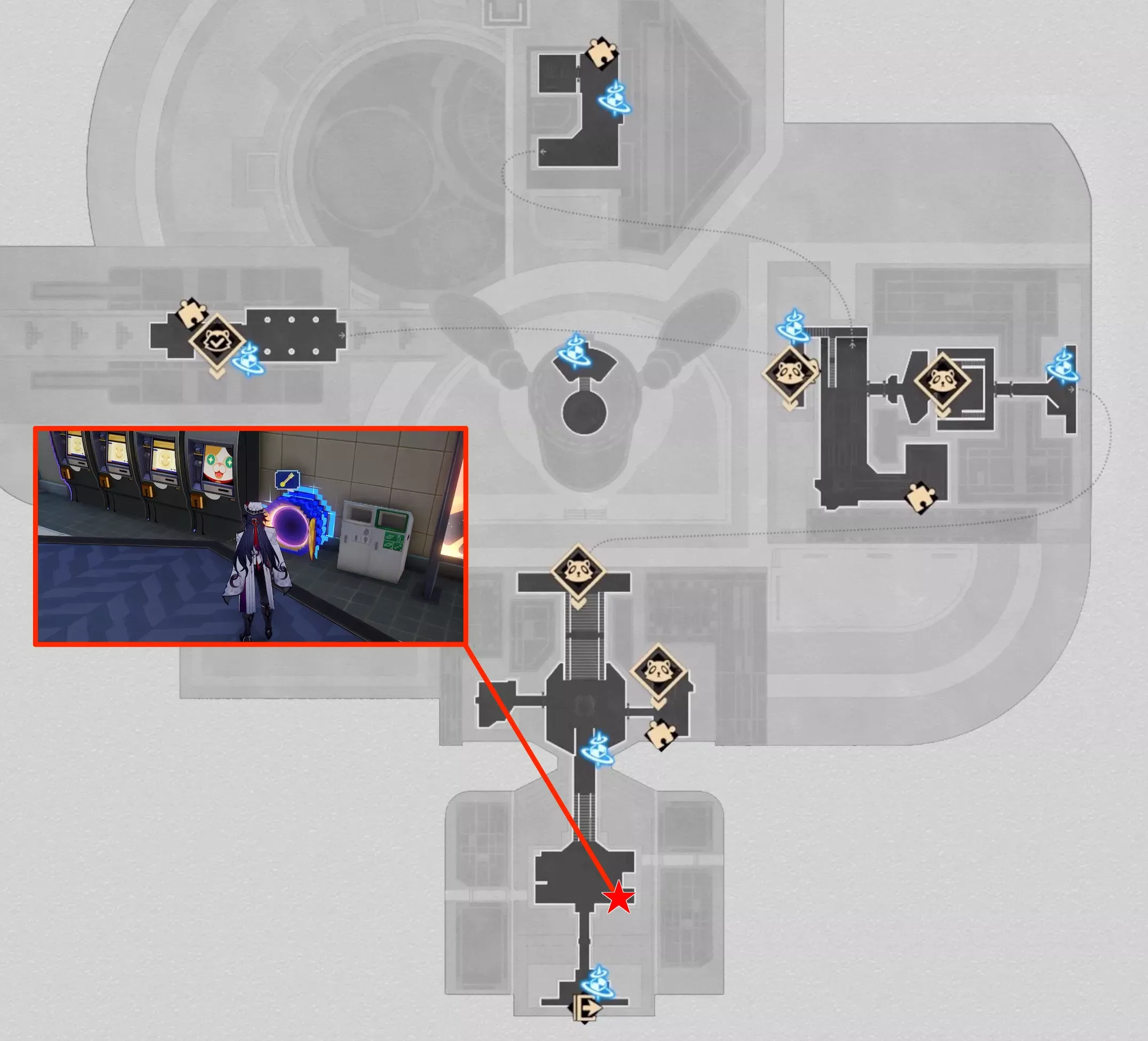 雲の島駅ホーム二次元ジャンプ