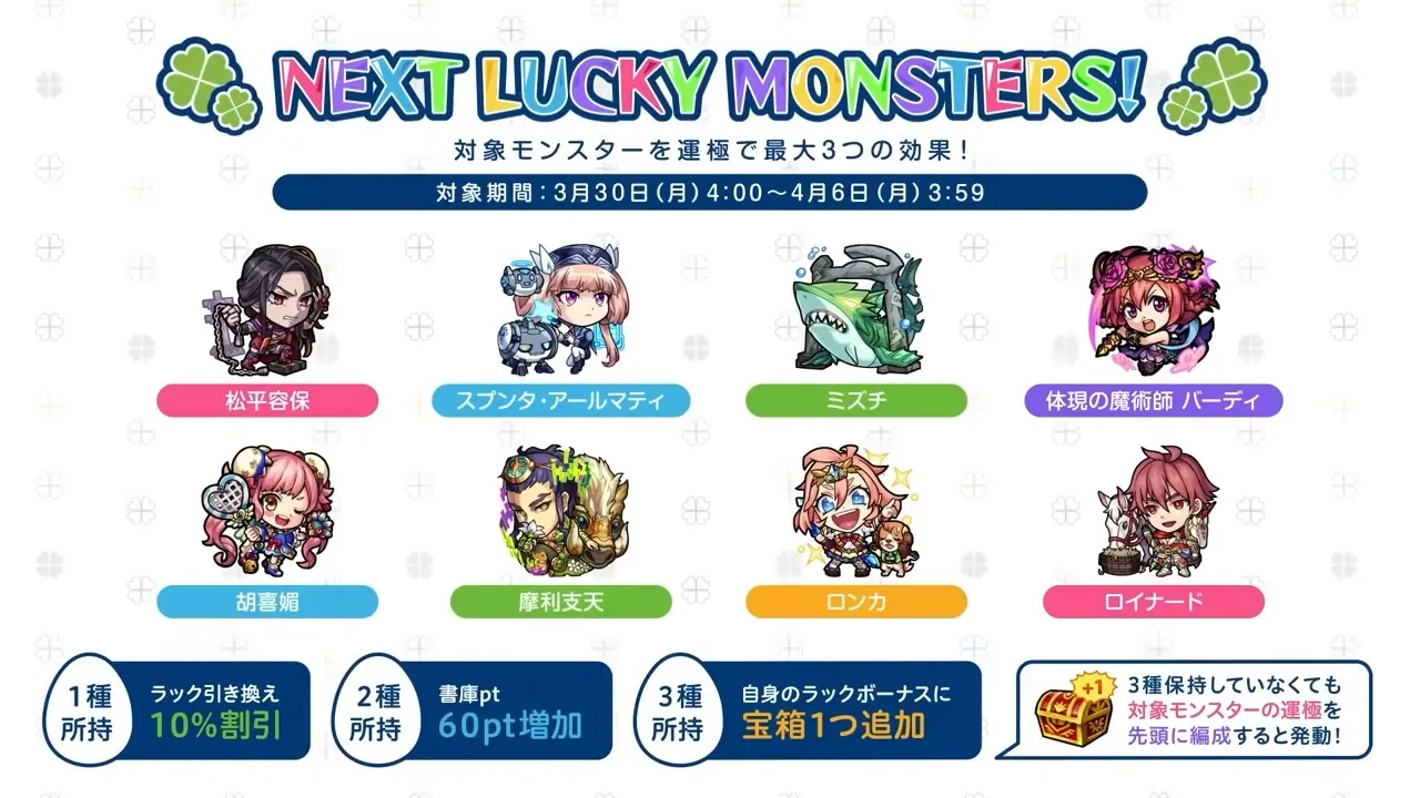 来週のラッキーモンスター