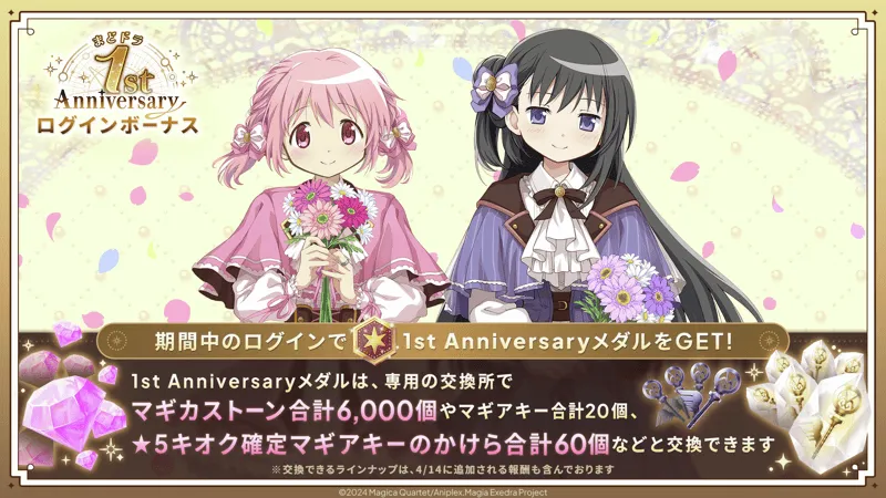 1st Anniversaryログインボーナス