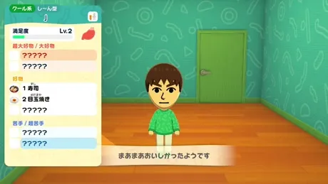 食べ物を食べて満足度が上がる様子