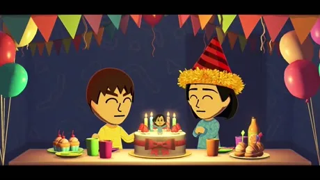 Miiのお誕生日会でお祝いしている様子