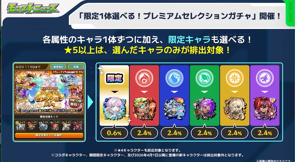 プレミアムセレクションガチャ