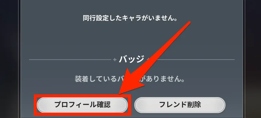 プロフィール確認