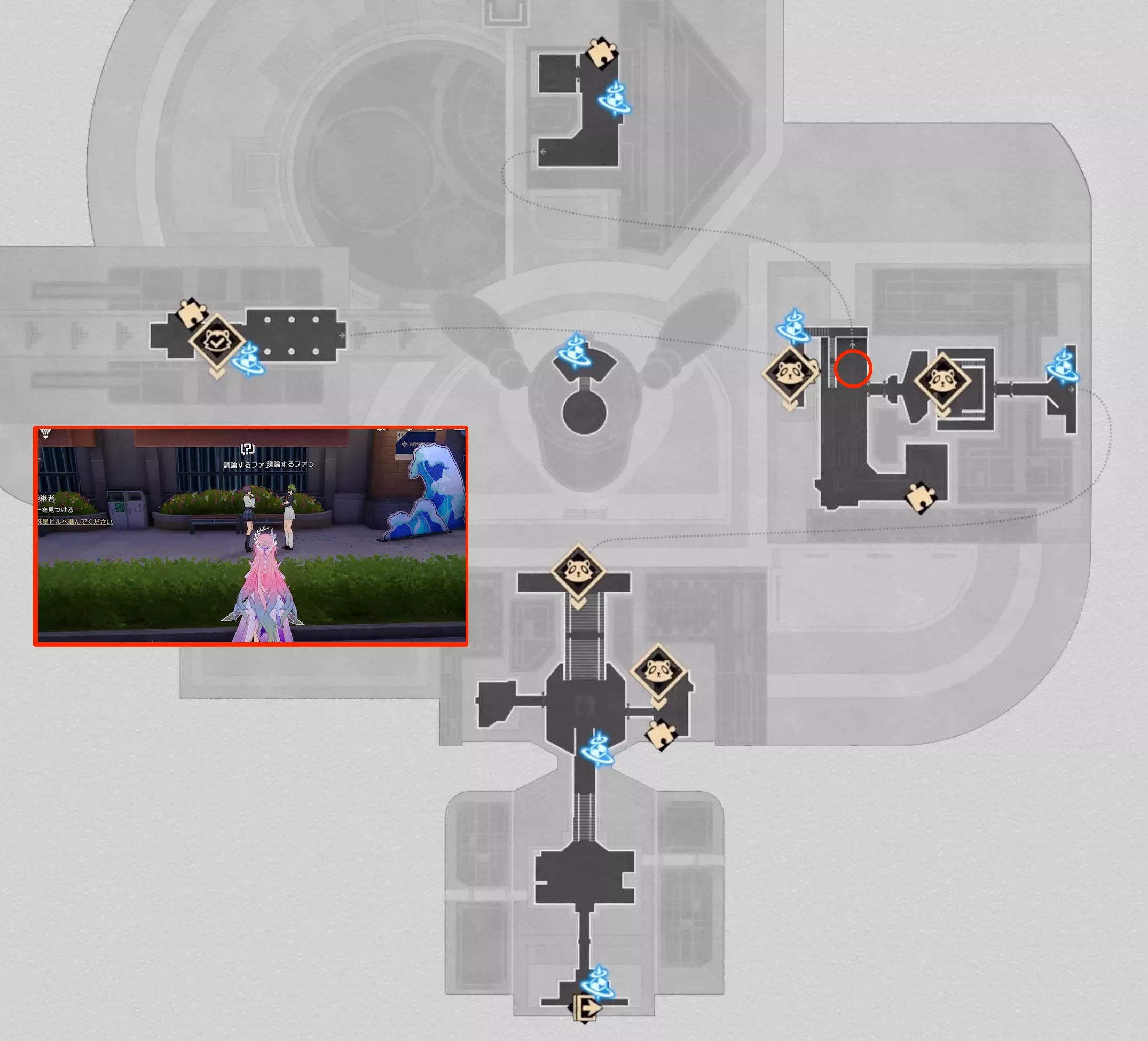 議論するファン場所