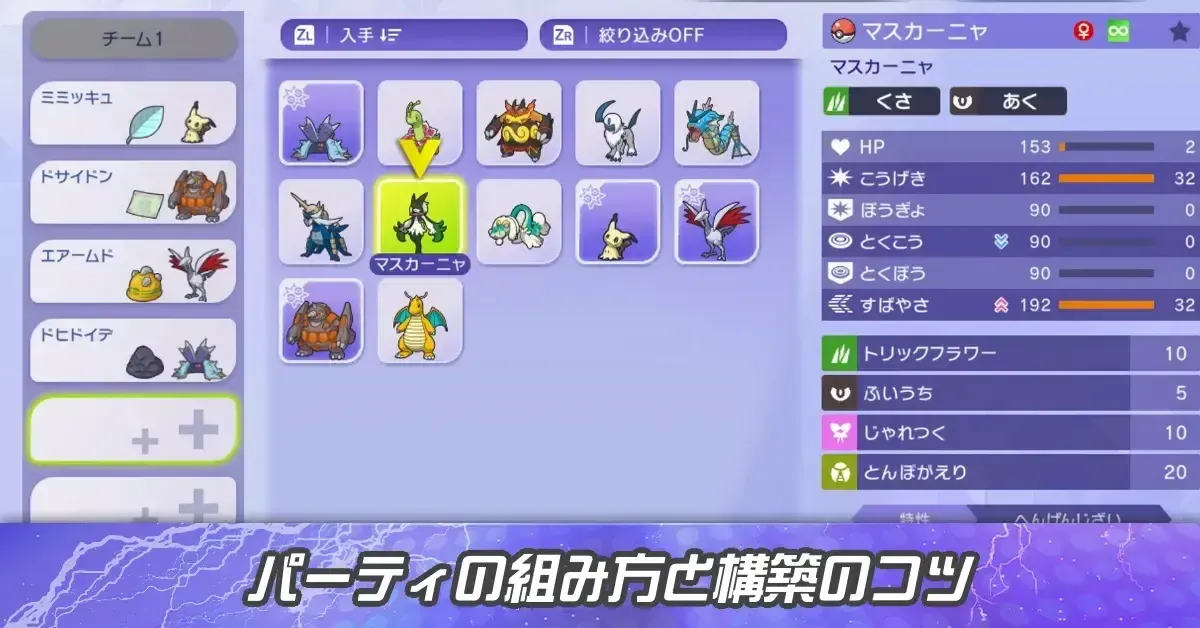 パーティの組み方