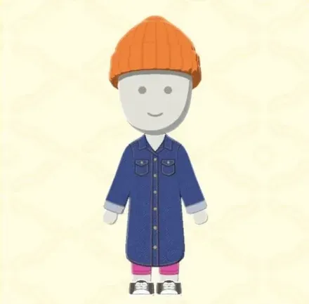 デニムワンピコーデ画像