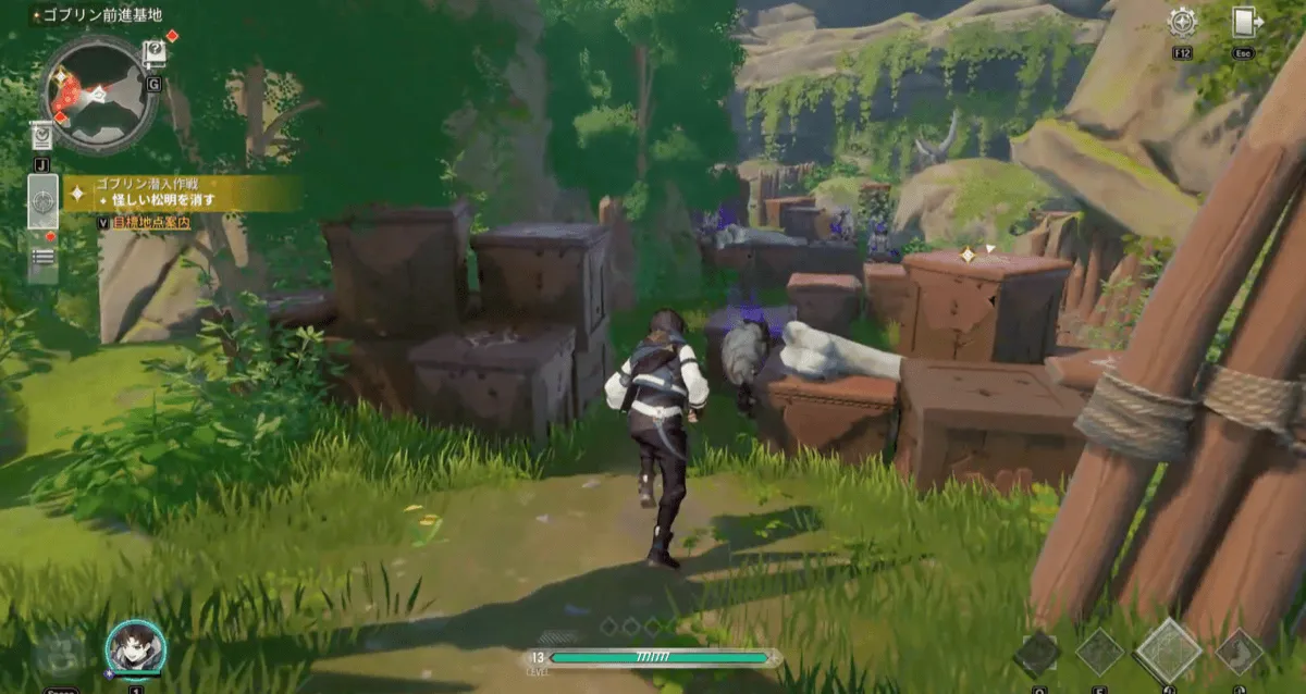 潜入敵の移動を誘発