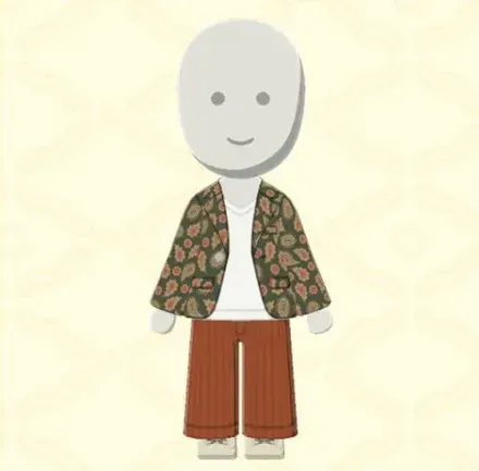 ペイズリージャケットコーデ画像