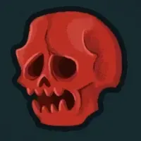 赤い頭蓋骨画像