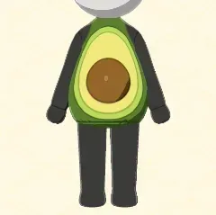 アボカドの着ぐるみ画像
