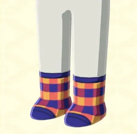 ブロックチェックソックス画像