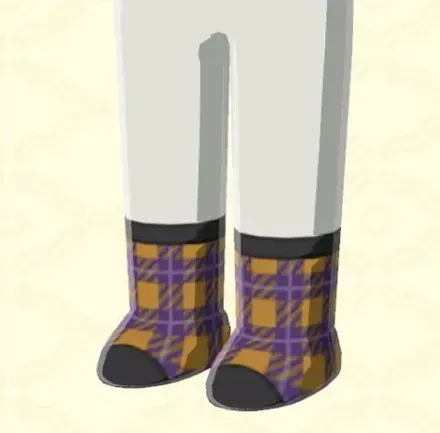 レトロチェックソックス画像