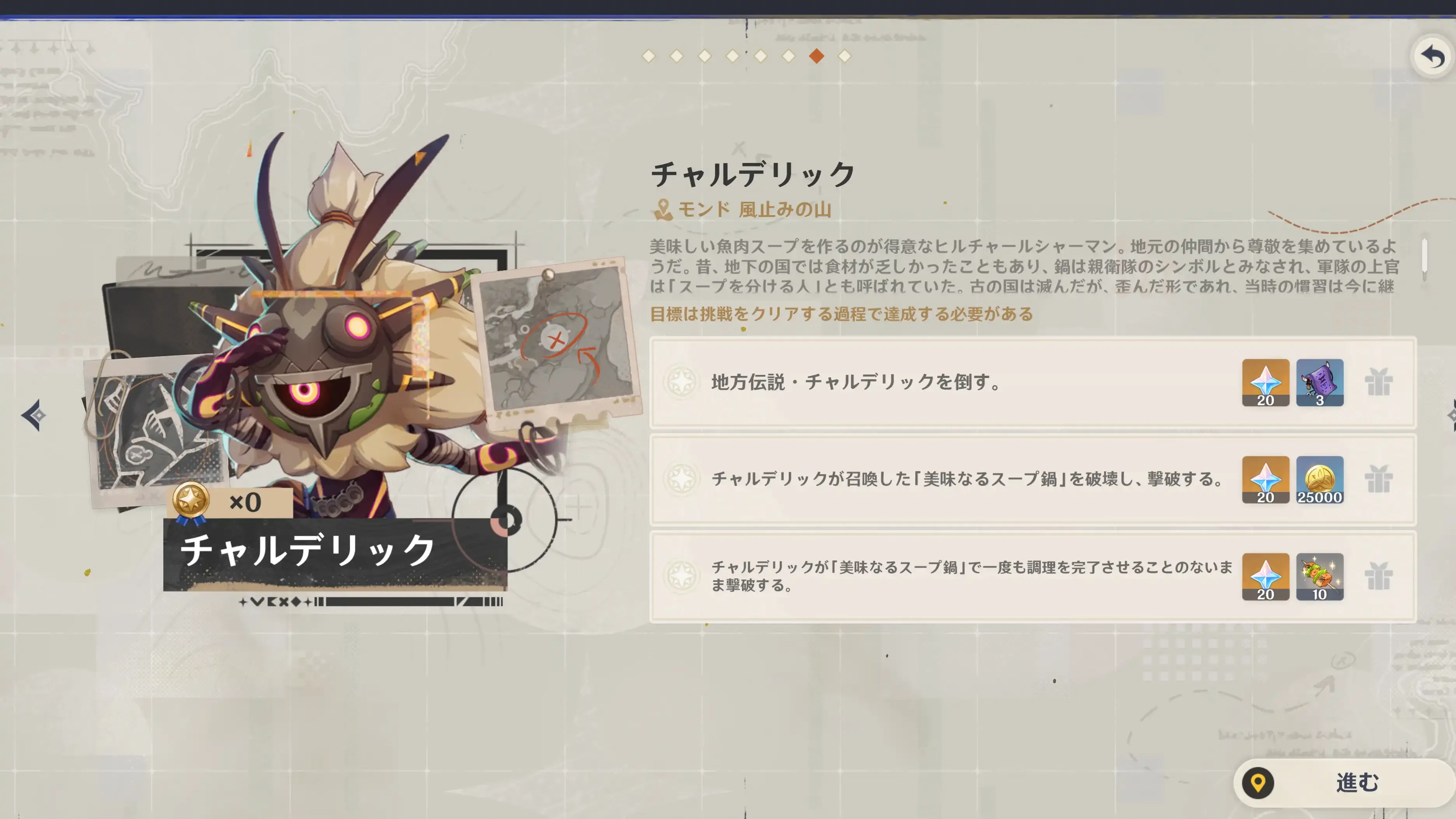 チャルデリック討伐目標