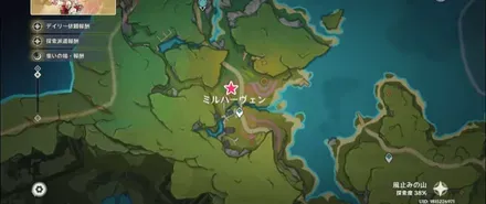 山と花畑にイノシシありのマップ