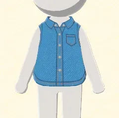 ノースリーブデニムシャツ画像