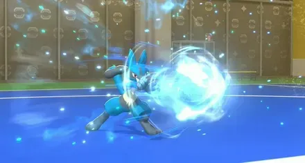 波動弾を打つルカリオ