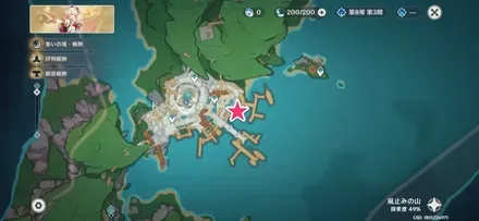 塔の足元に吹く風のマップ