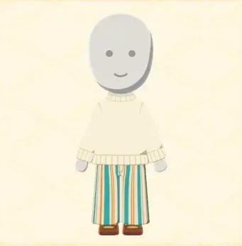 タートルネックニットコーデ画像