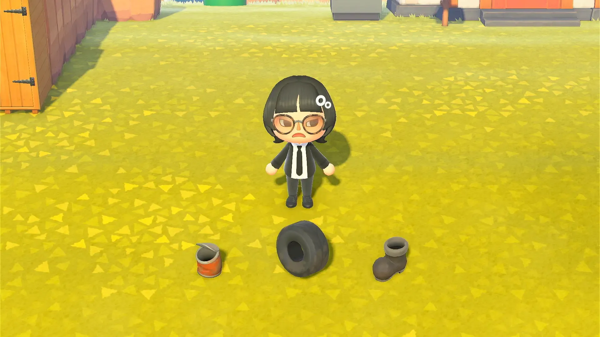 ゴミを置く
