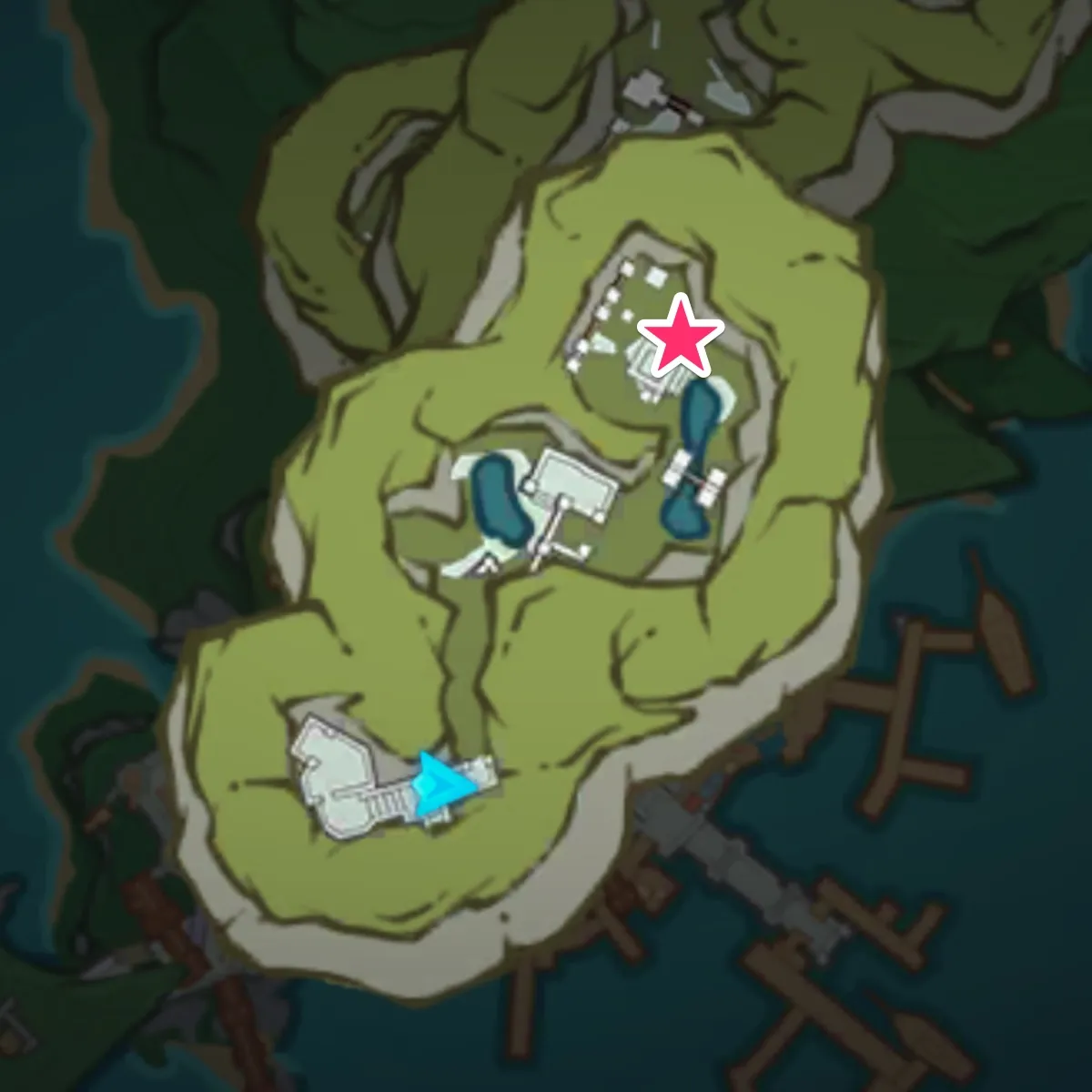 塔の足元に吹く風（宝箱位置）