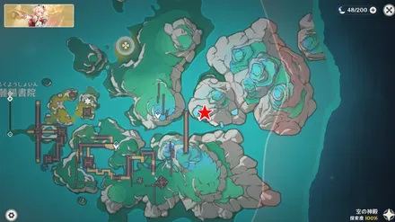 アチーブメント「流るる雲に視線を遮られようとも」マップ