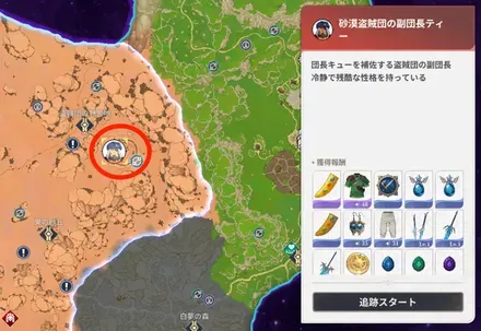 砂漠盗賊団の副団長ティー