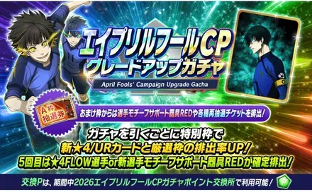 エイプリルフールCPグレードアップガチャ