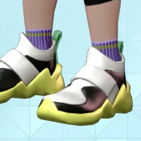 リブショートソックス