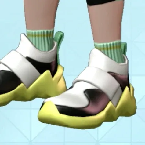 リブショートソックス